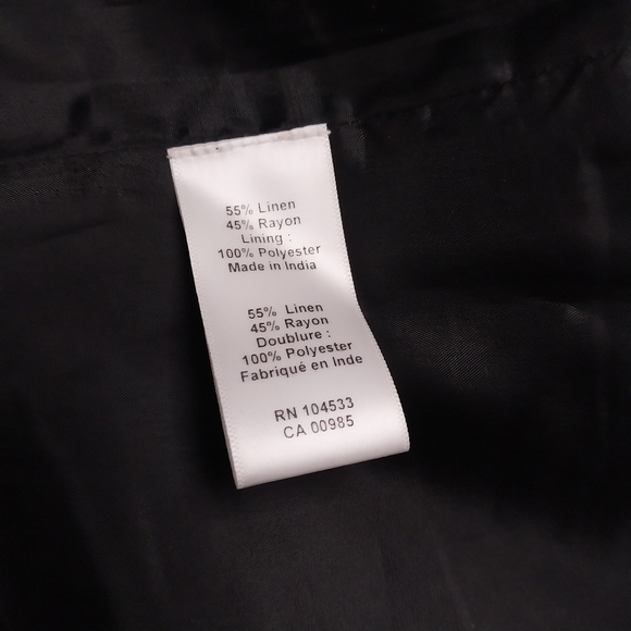 Nanette Lepore Up All Night dress black linen sleeveless sheath embroided Sz 8 - Picture 10 of 11